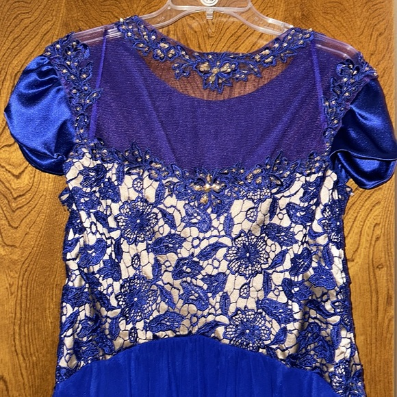 May Queen MAQ-MQ1180 Royal Blue Evening Gown - Picture 8 of 9